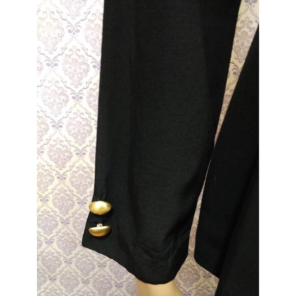 Vtg 80s 90s All That Jazz Blazer Size S Black Double Breasted Gold Buttons - Picture 4 of 11